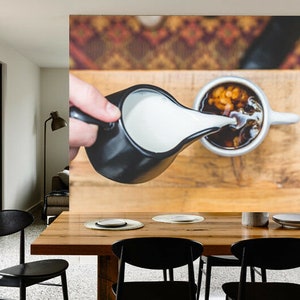 Café Bebida Alimentos Fondo de pantalla Mural Foto Restaurante Cocina Cartel Decoración revestimiento de paredes, decoración de paredes