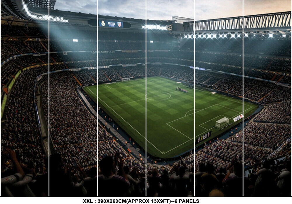 Football Stadium Pitch Sports Wall Mural Photo Wallpaper Kids Bedroom ...