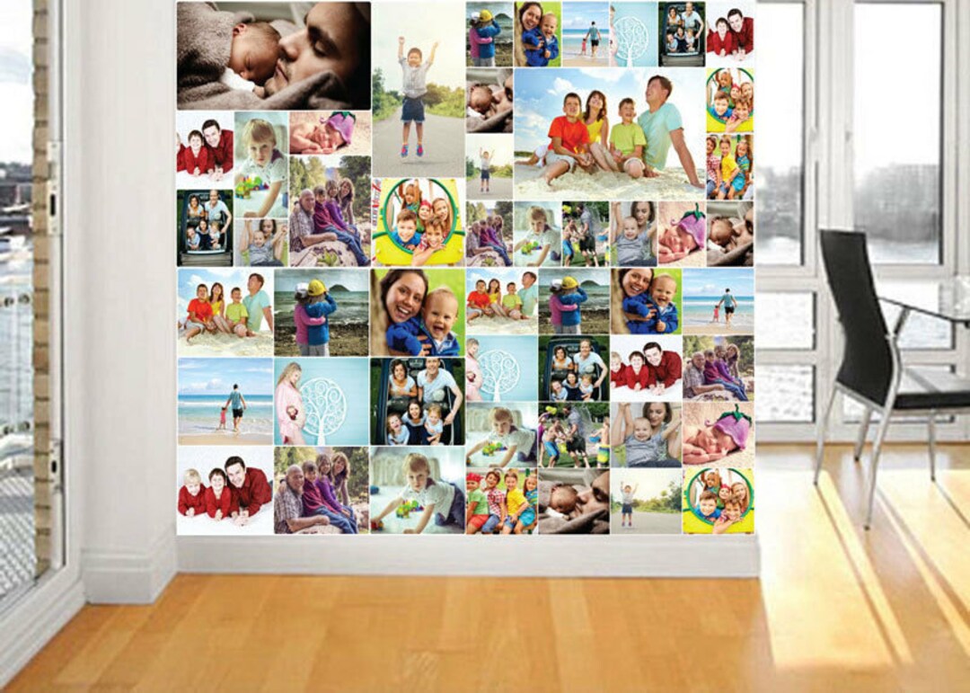 Personalised Photo Family Wall Mural Wallpaper Selfie Frame Instagram