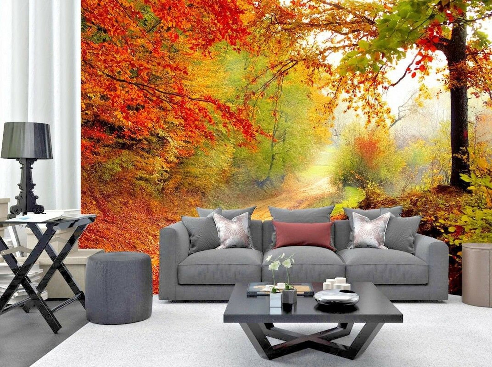 Tree Leaves Plants Forest Autumn Photo Wallpaper Mural Home Poster ...