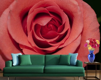 Pink Rose Flower Garden Wallpaper Bedroom Picture Mural Photo Home Decoration wall covering wall decoration