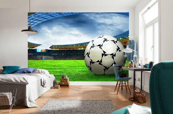 Football Wallpaper Peel And Stick Sports Wall Murals Bicycle Kick Wall Art - View #4