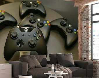 Game Console Joystick Kids Room Game Wallpaper Mural Photo Poster Decoration wall covering, wall decoration