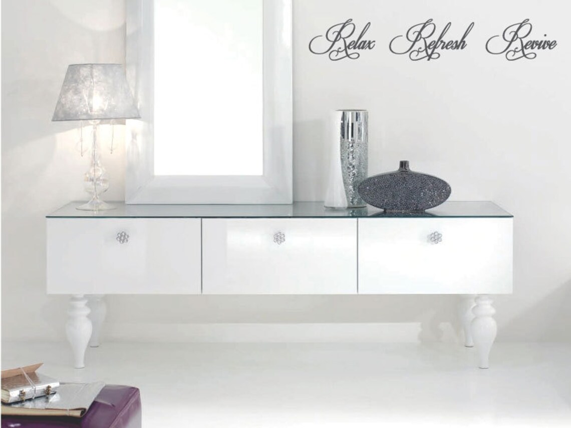 Relax Refresh Revive Wall Quote Art Stickers Wall Decals - Etsy UK