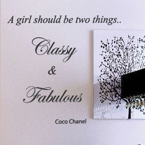 Coco Chanel Classy and Fabulous Fashion Art Wall Stickers 