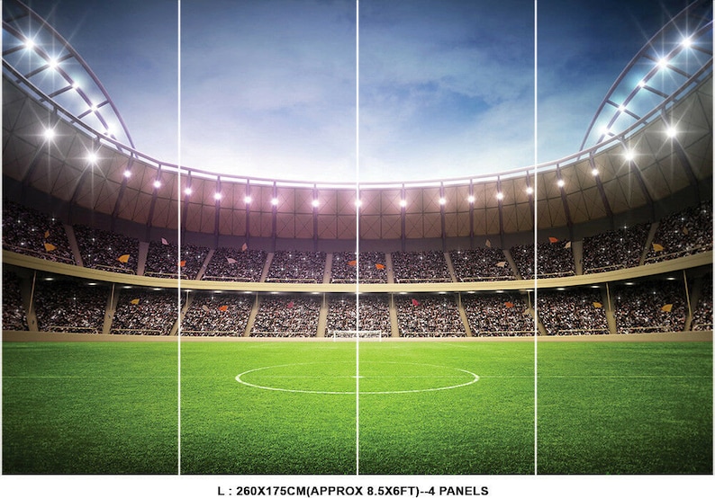 Football Stadium Pitch Sports Wall Mural Photo Wallpaper Kids | Etsy