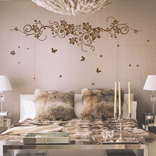 Vine Flower Butterfly Tree Wall Art Stickers Wall Decals Wall Etsy