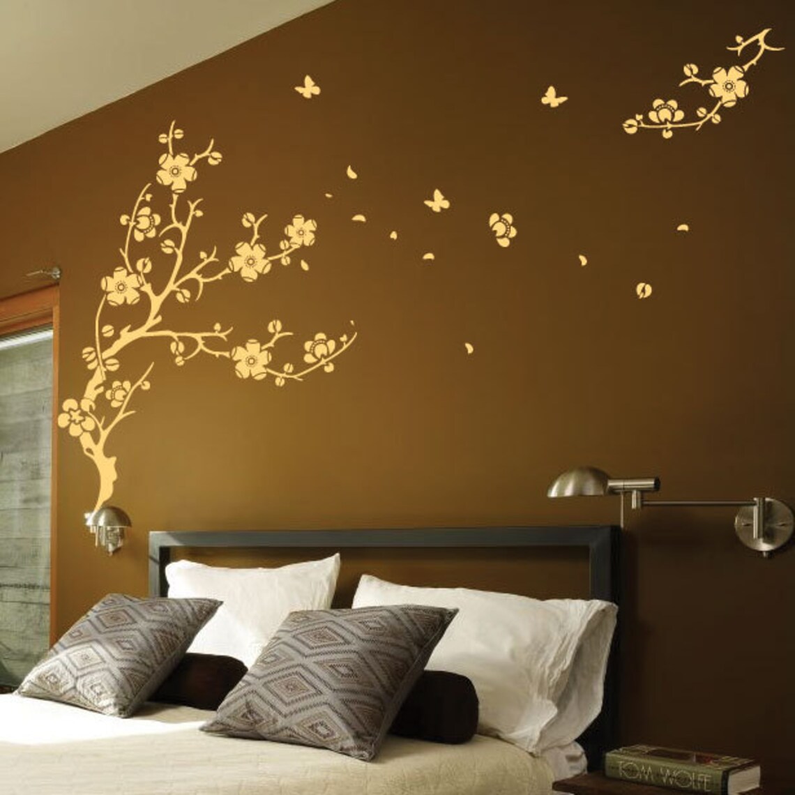 Vine Flower Butterfly Tree Wall Art Stickers Wall Decals Wall Etsy
