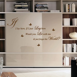 Snow Patrol IF I LAY HERE Song Lyrics Art Wall Stickers Quote/ Wall