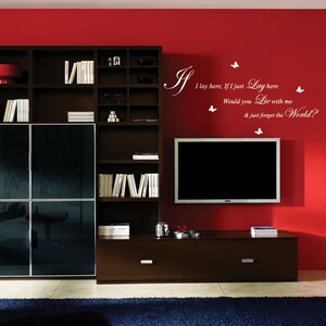 Snow Patrol IF I LAY HERE Song Lyrics Art Wall Stickers Quote/ Wall