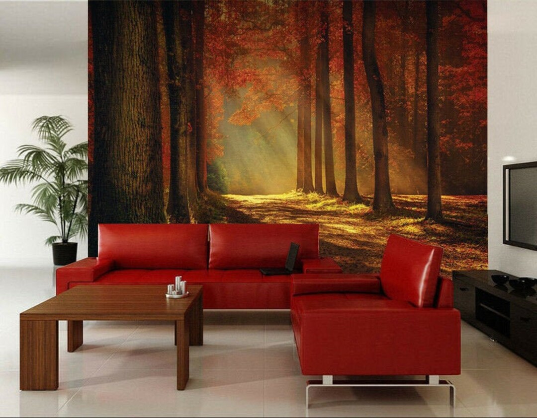 Tree Leaves Plants Forest Autumn Photo Wallpaper Mural Home Poster ...