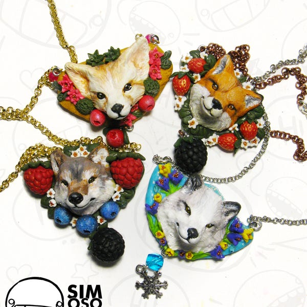 Red Fox - Fennec - Arctic Fox - Wolf Necklace