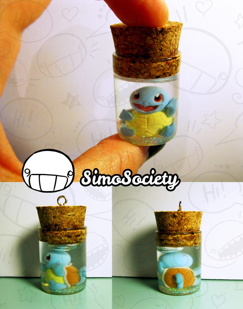 Squirt Tiny Jar Bottle Necklace
