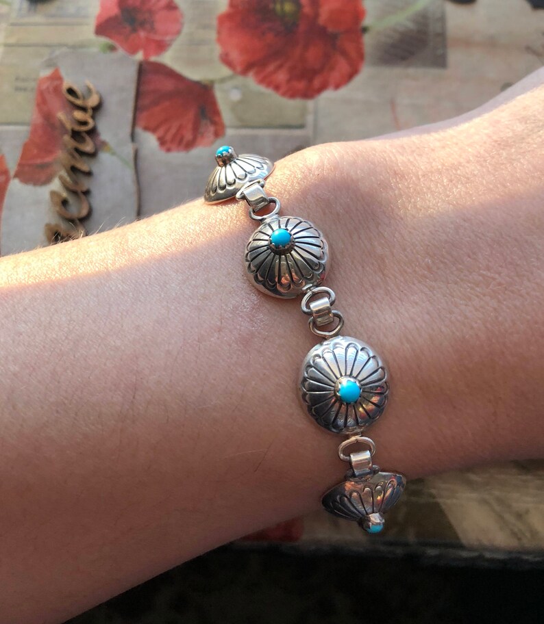 Gorgeous Navajo Sterling Silver Turqouis Bracelet