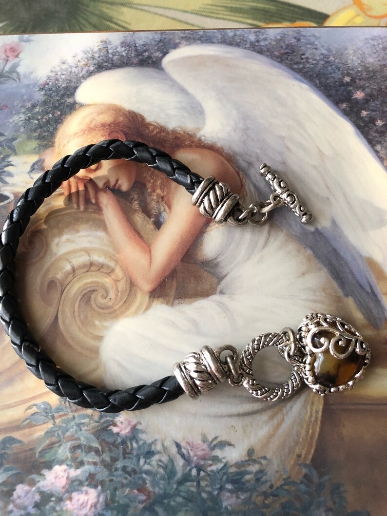 Leather/Sterling Bracelet