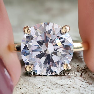 5.00 CT Round engagement ring Gold ring Silver ring Promise ring Diamond ring Simulant ring Solitaire ring Gift for her Stacking ring FD109