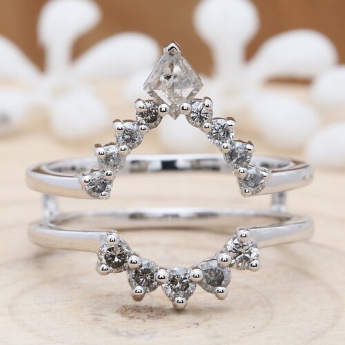 Salt and Pepper Diamond Band White Round Cut Diamond Band 14K Etsy