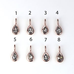 Pear Salt And Pepper Diamond Pendant, Unique Diamond Pendant, Salt And Pepper Diamond Pendant,Pear Pendant, Dangling Diamond Pendant KD1089