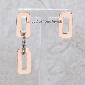 Round Salt And Pepper Diamond Earring, Round Brilliant Shape Earring, Engagement Earring, Earlobe Earrings, Earrings Jewelry KD1074