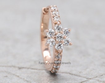 Nose Ring, Studs, Natural Diamond Nose Ring, Nose Ring Hoop, Nose Stud, Rose Gold Nose Ring, Gold Nose Ring, Diamond Nose Stud, Hoop KD951