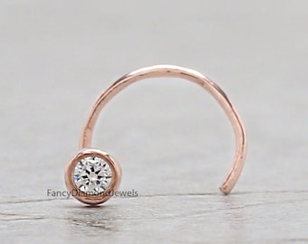 Nasenring Ohrstecker Natur Diamant Nasenring Nasenring Hoop Nasenstecker Rosegold Nasenring Gold Nasenring Diamant Nase Stud Hoop Ring KD1008