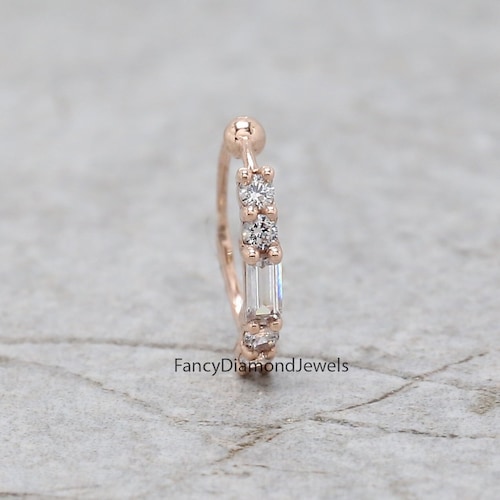 Nose Ring, Studs, Natural Diamond Nose Ring, Nose Ring Hoop, Nose Stud, Rose Gold Nose Ring, Gold Nose Ring, Diamond Nose Stud, Hoop KD970
