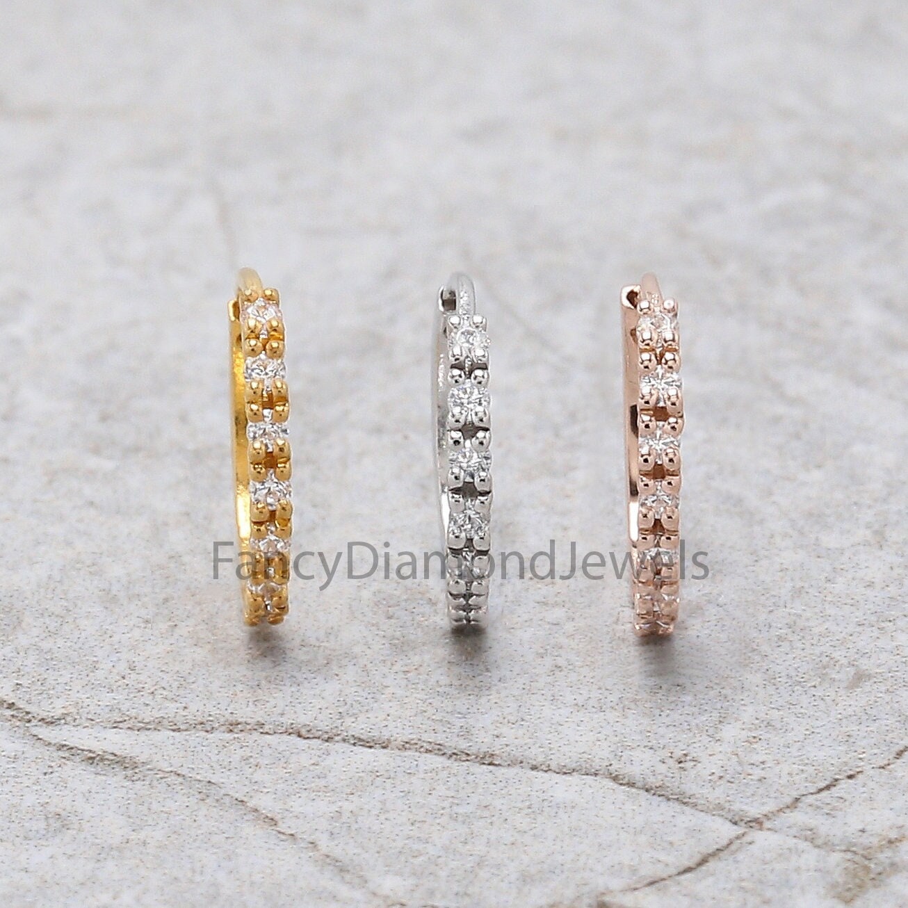 Nose Ring, Studs, Natural Diamond Nose Ring, Nose Ring Hoop, Nose Stud, Rose Gold Nose Ring, Gold Nose Ring, Diamond Nose Stud, Hoop KD1182