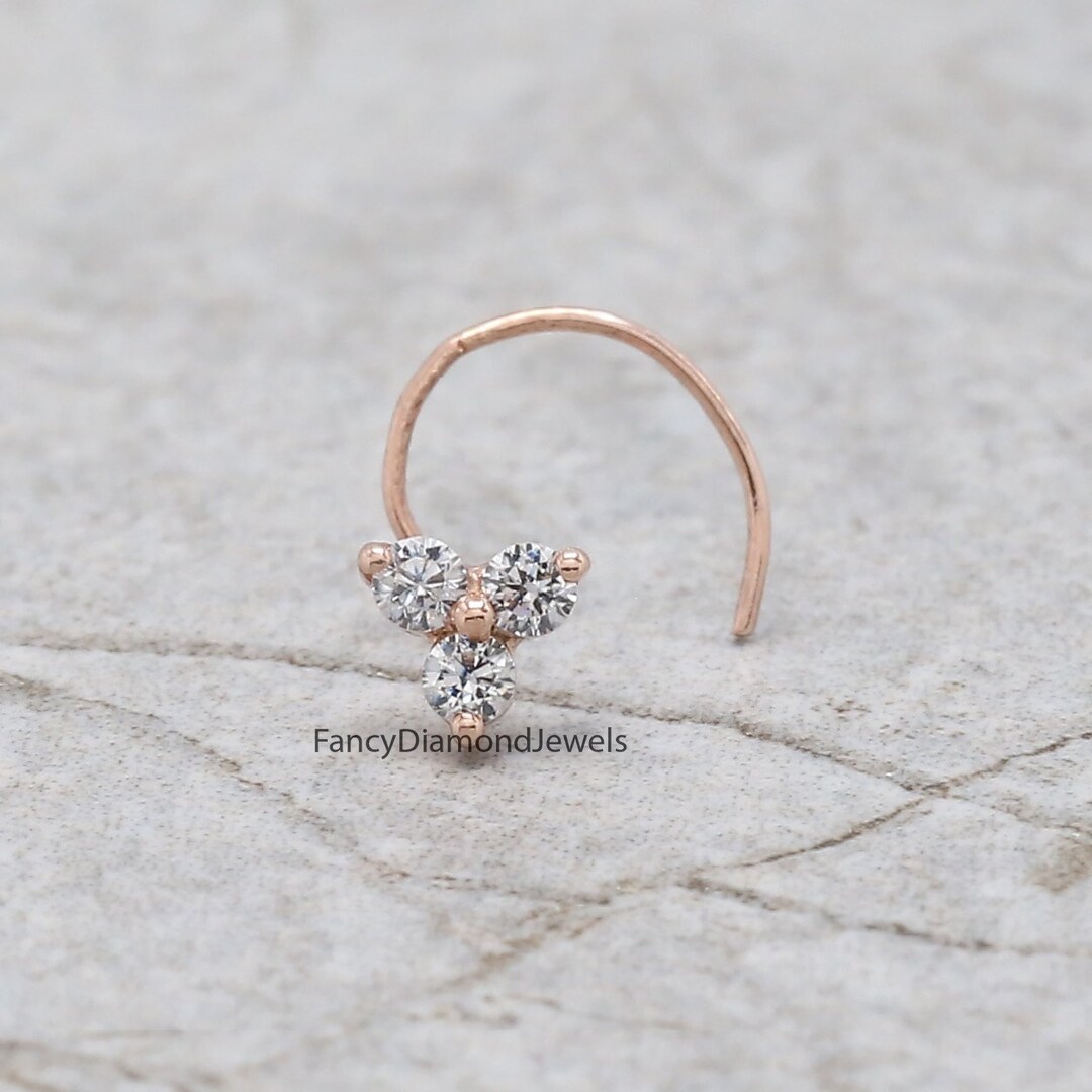 Nose Ring, Studs, Natural Diamond Nose Ring, Nose Ring Hoop, Nose Stud