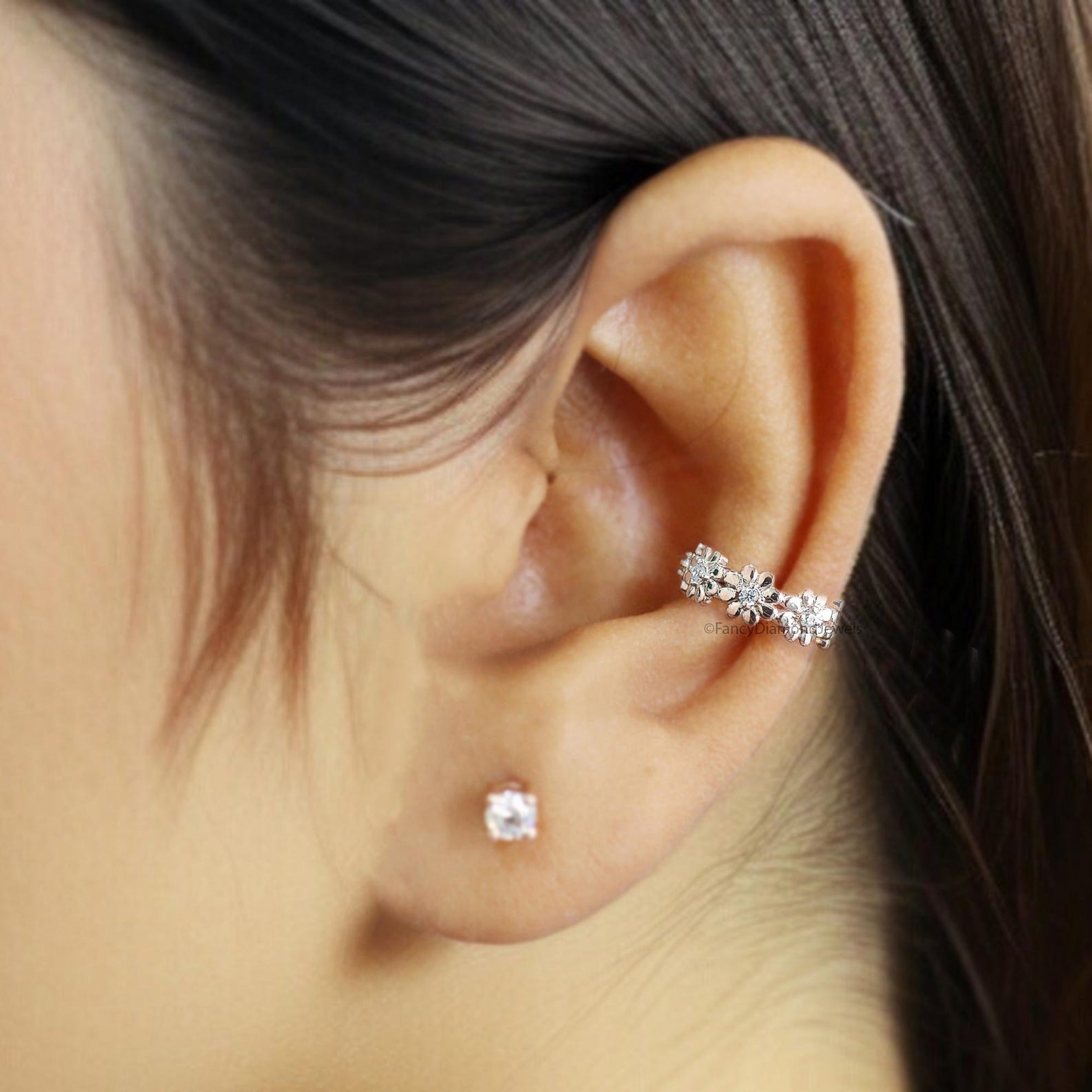 Ear Waps Ear Cuff Earrings, Ear Wraps, Earring Cuffs, Natural Diamond Ear Cuff ...