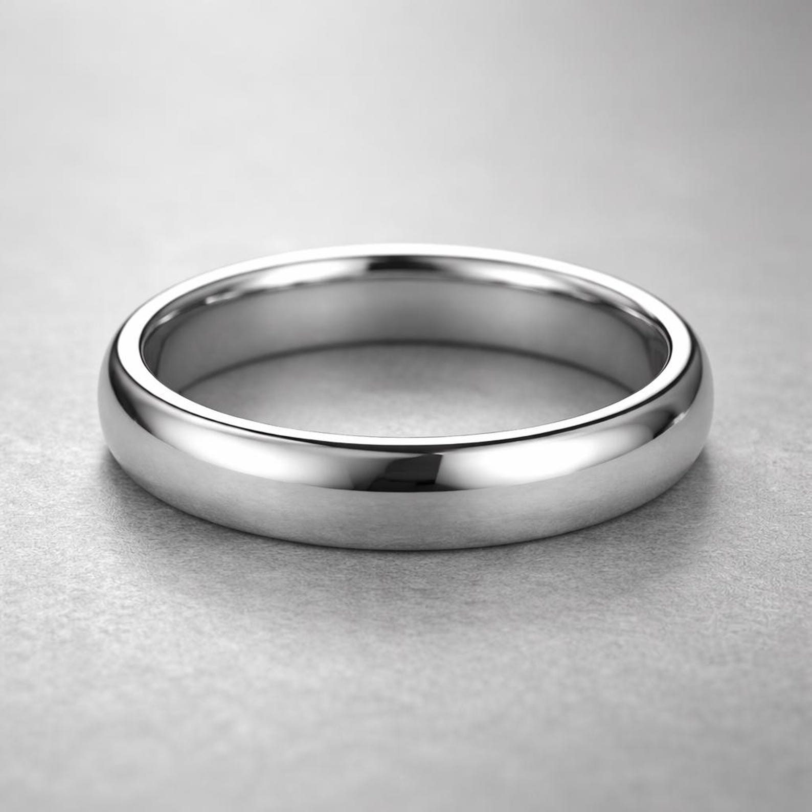 Classic white gold wedding band