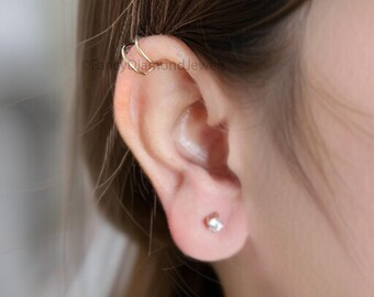 OQKAHIV 2 Coppie Ear Cuff Non piercing, Orecchini per polsini per donna, Orecchini non penetranti a clip per ragazze