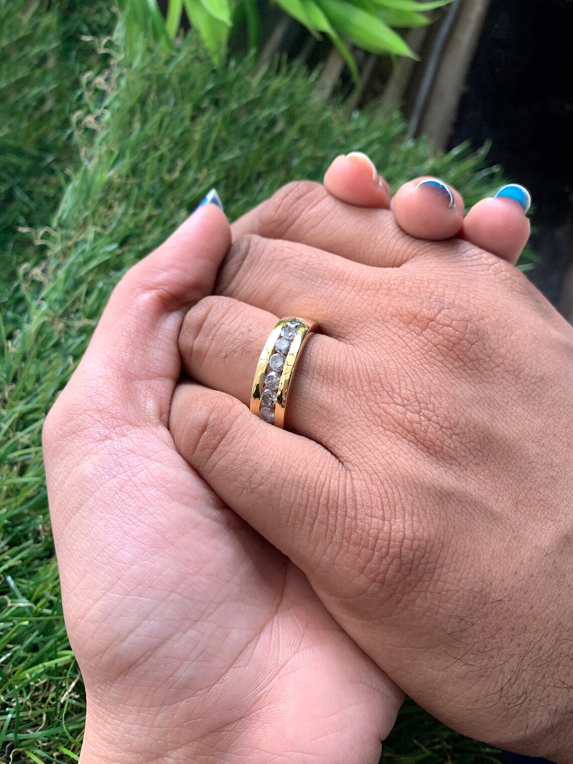 1.29 CT Salt And Pepper Band Round Brilliant Cut Diamond Etsy