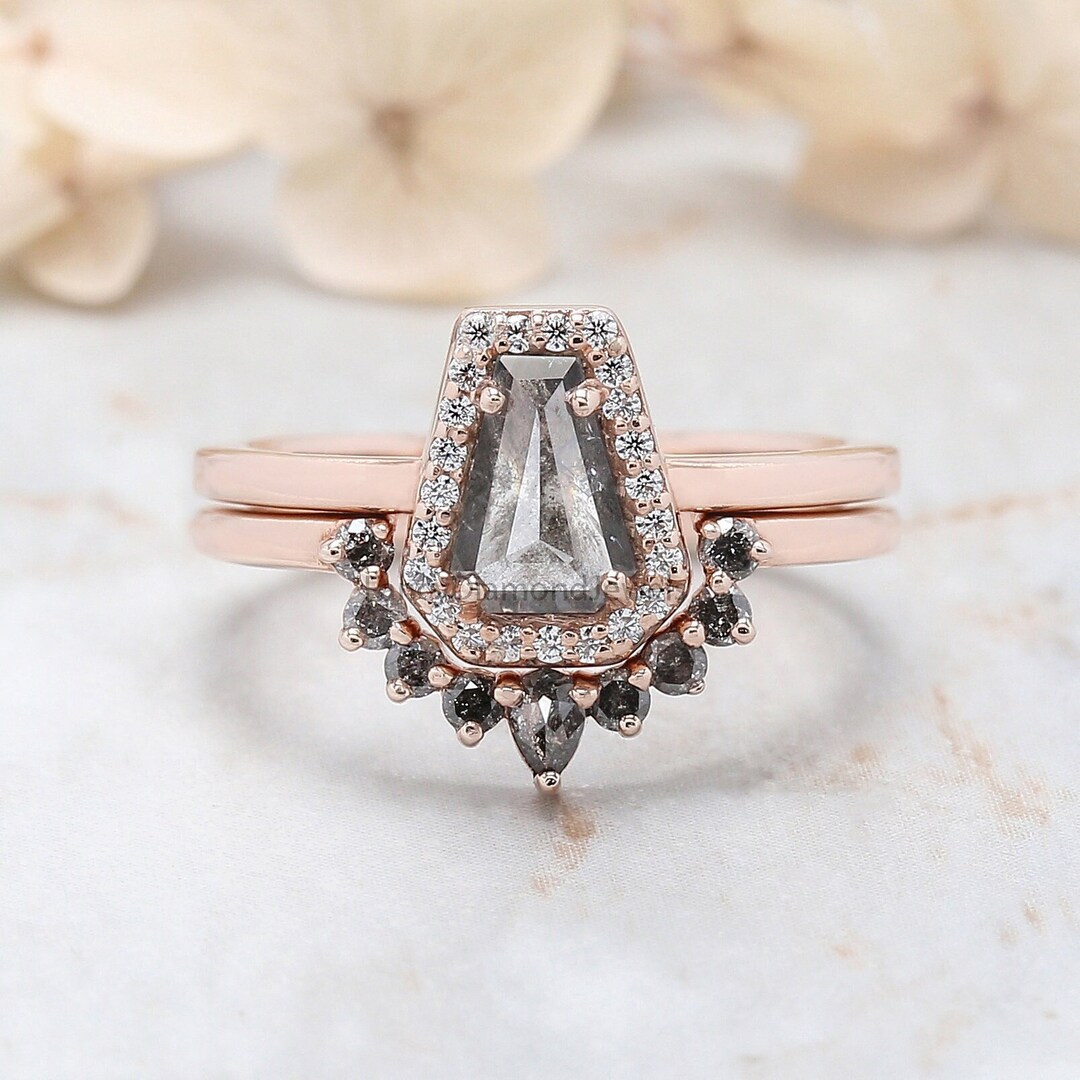 Coffin Salt and Pepper Diamond Ring Salt and Pepper Coffin Etsy
