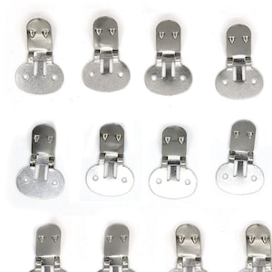 24PCS Large Stainless Steel Flat Blank Shoe Clips Supplies  For DIY Craft