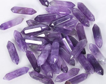 Wholesale Natural Amethyst Crystal  Pendant Healing Quartz Stone Point Charms Bulk For Jewelry Making.