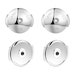4PCS 925 Sterling Silver Earring Backs,Replacement Hypoallergenic Earring Backs,Safety Adjustable Round Earring Stopper Nuts 
