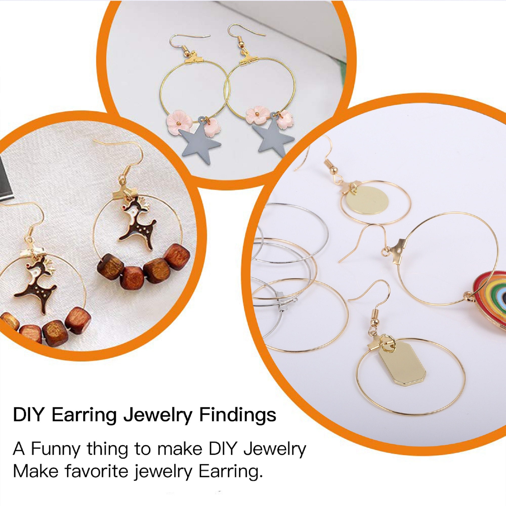 100PCS Round Beading Hoop Earring Finding Components With Etsy Sweden