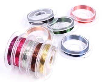 10 Rolls 328 Feet Copper Wire Colorful Tarnish Resistant Craft Jewelry Wire for DIY Jewelry Making (28 Gauge)