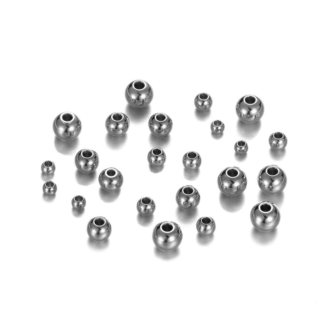 400PCS Stainless Steel Round Beads 3mm to 6mm Smooth Steel Etsy
