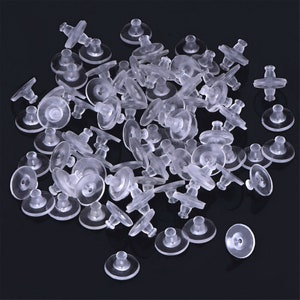 Wholesale 300PCS Soft Earrings Backs, Clear Silicone Earring Back Stoppers,  Ear Nuts Stud Back Earrings Backing Findings