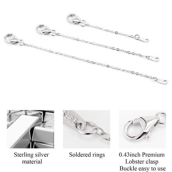 Lobster Clasp Bracelet Extender in Sterling Silver