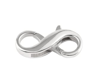 Silver Lobster Clasp for Necklace Sterling Silver 925 Chain Extender Bracelet Clasps and Closures for DIY Jewelry Making