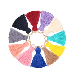 Wholesale 100PCS Mini Silk Tassels, Tiny Short Tassel, Handmade Craft Silk Thread Tassel for Jewelry Earrings Making, Silk Fringes Tassel