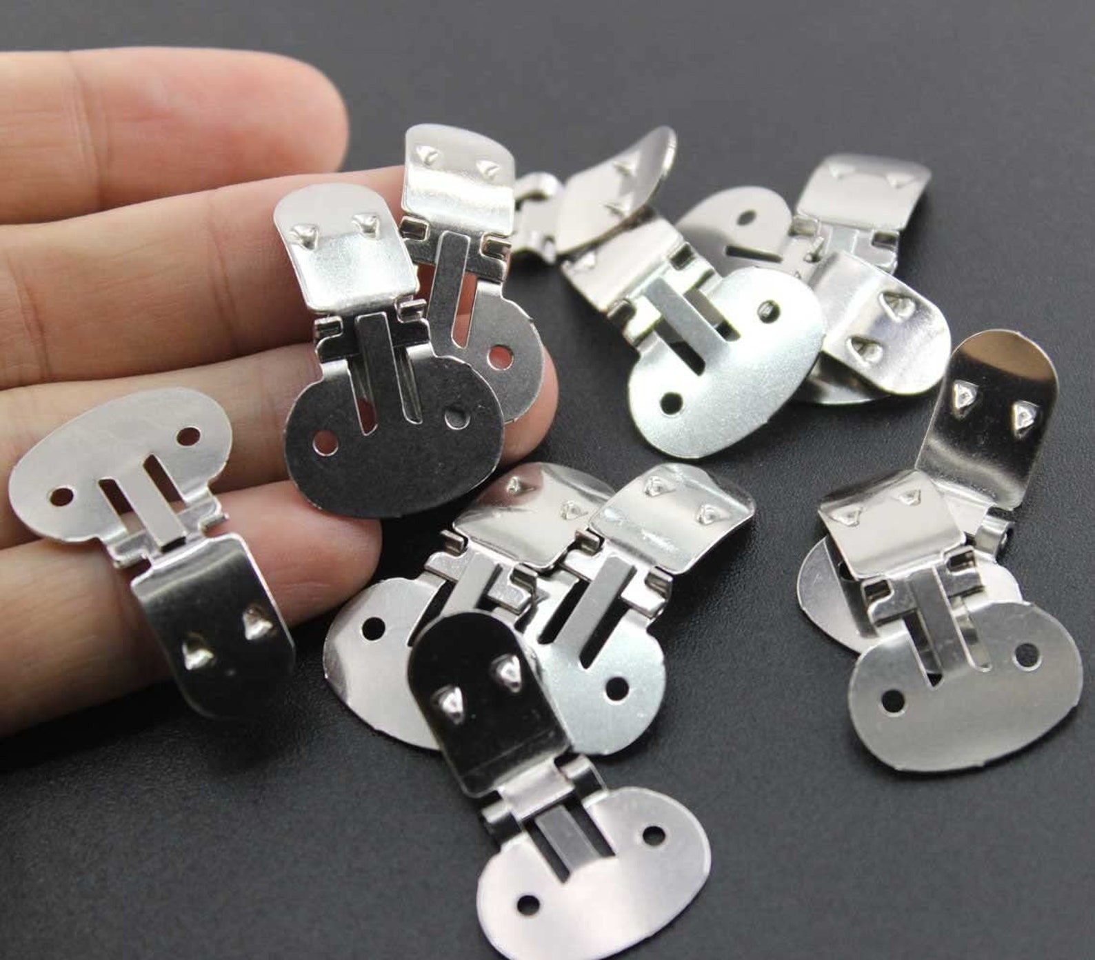 24PCS Large Stainless Steel Flat Blank Shoe Clips Supplies for Etsy UK
