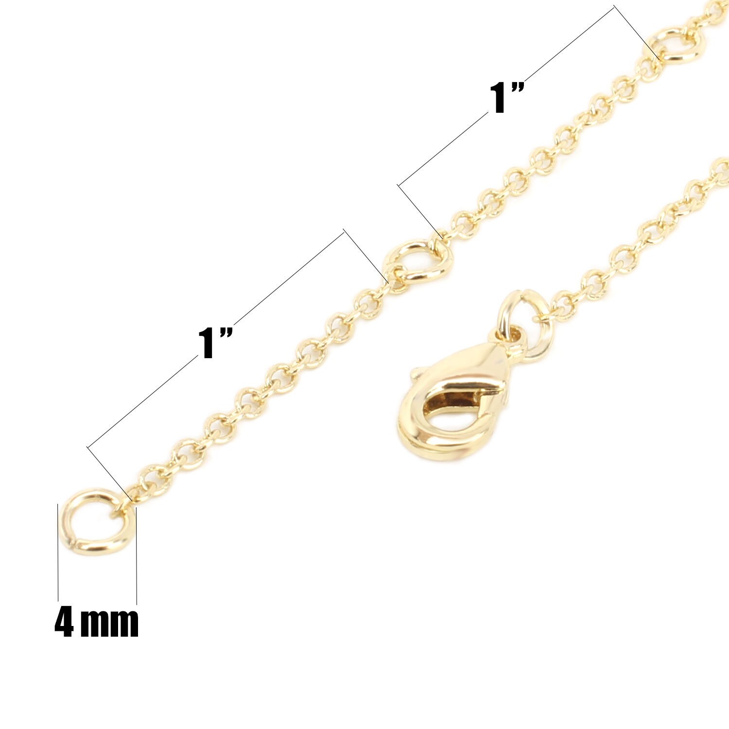 Wholesale 12PCS 1.5MM Gold Plated Solid Brass O Chains with Etsy