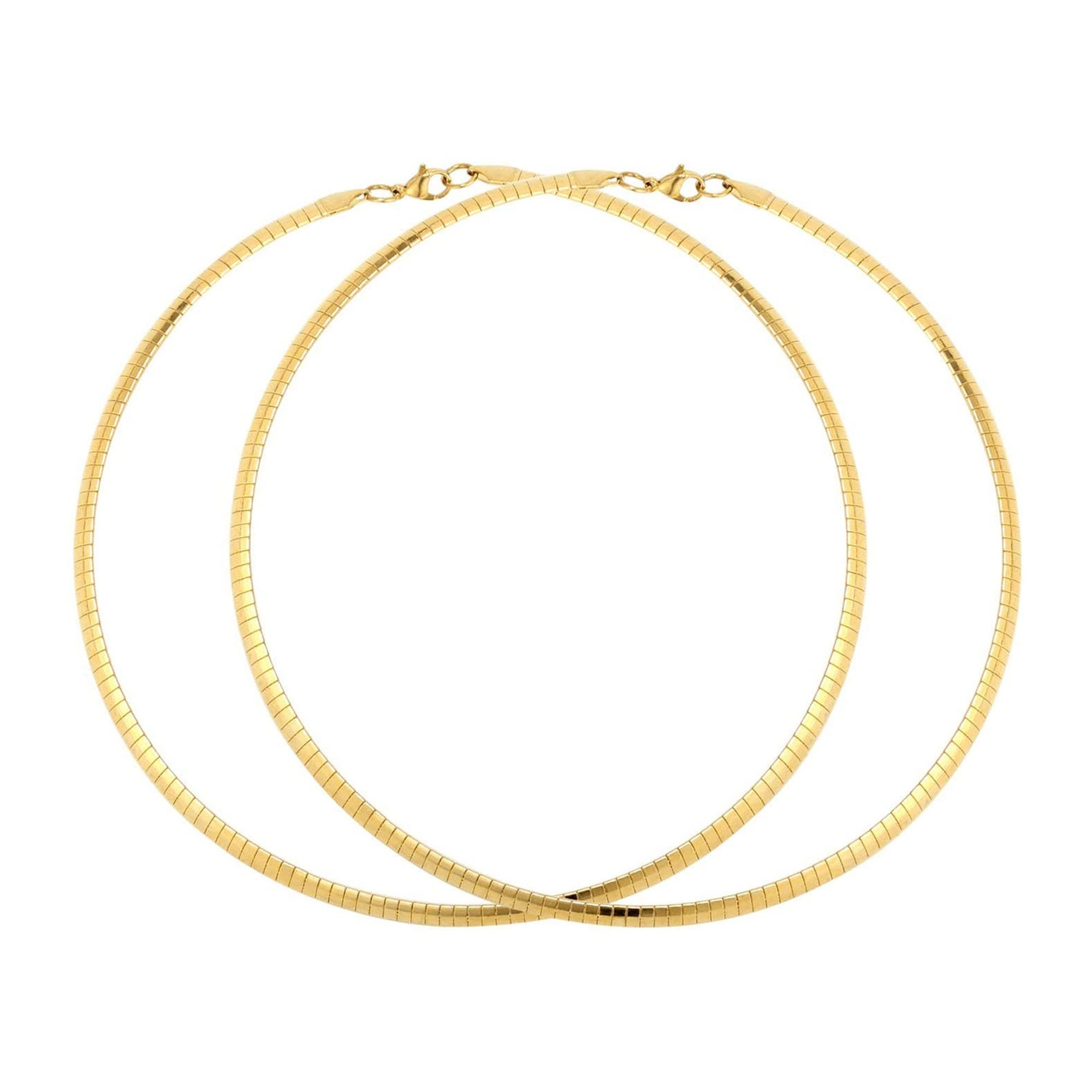 80's Sterling Silver Omega Chain Choker