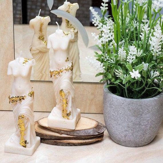 Lady Versailles, Finition d'ores, Venus Candle, Greek Goddess, Venus de Mélo , Home Decor, Woman Art