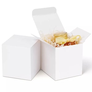 Cajas de regalo en blanco - caja de regalo cuadrada blanca - cajas de regalo para bodas - caja de regalo de 6,5 x 6,5 x 6,5 cm - caja para tazas - caja para tazas - cajas de regalo - caja de regalo