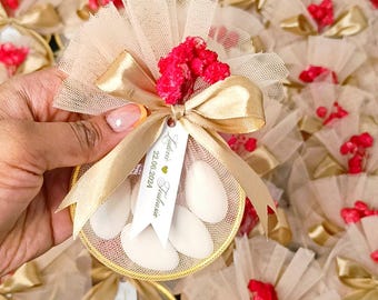 Luxury Wedding Dragees   Almond Candy Favors Elegant Packaging Guest Keepsakes handmade