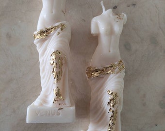 LADY VERSAILLES, Finition d'Ores, Venus candle, Greek goddess,Venus de mélo ,home decor, woman art candle,100% soywax candles, body art